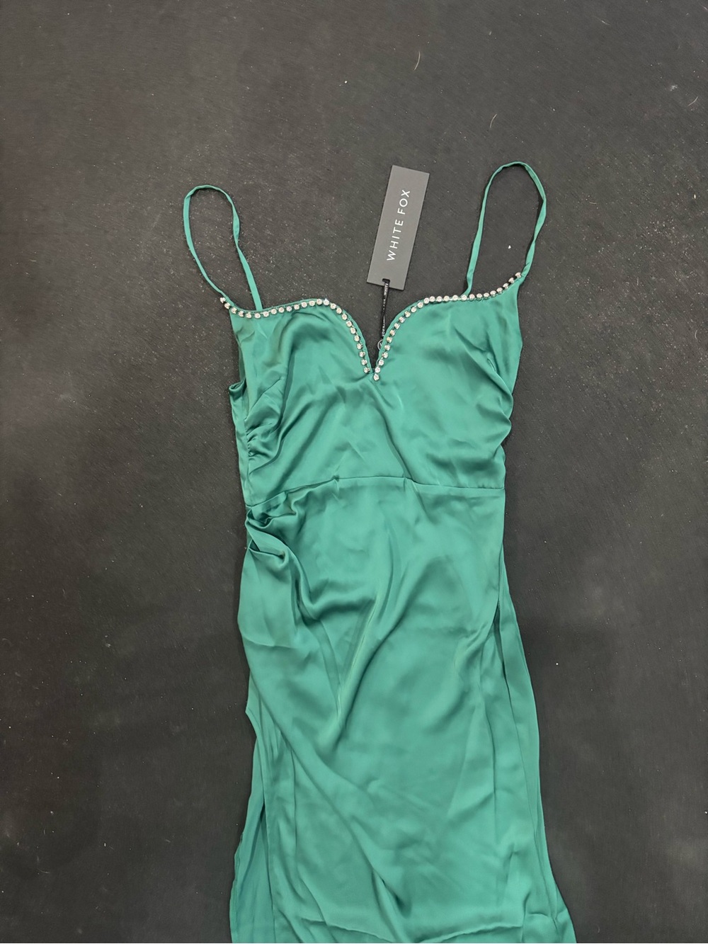 White Fox Boutique One In A Million Maxi Dress Emerald Sz S - Picture 7 of 14